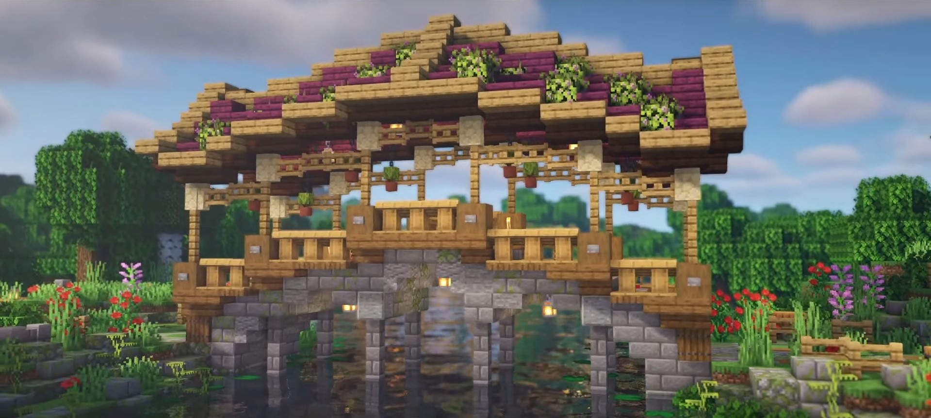 Fantasy Bridge minecraft building idea